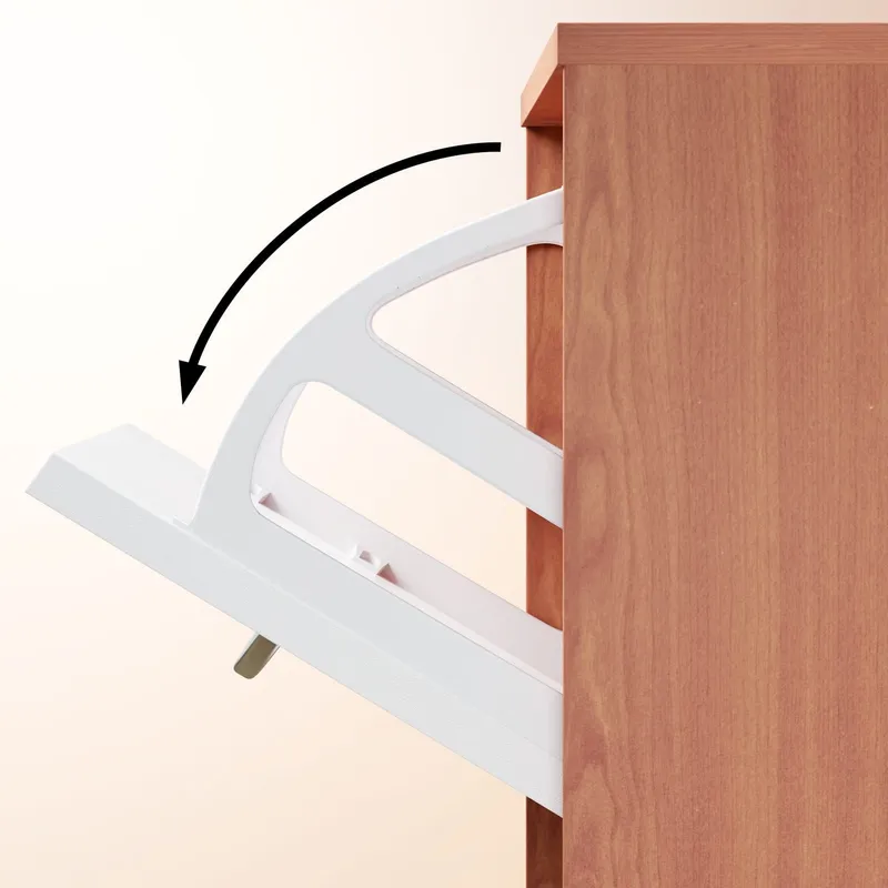 Casaria® Schuhschrank Buche/Weiß 115x60x24cm, Mehrfarbig, – Produktbild 2 von 2