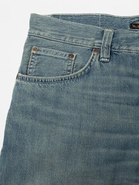 Nudie Jeans Nudie Jeans Shorts Seth Drift Wood - Light Blue – Produktbild 4 von 4