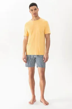 mey Mey Herren Schlafanzug Pyjama kurz "Sun Stripes" Made-in-Green – Produktbild 1 von 1