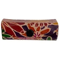 El Puente El Puente Lippenstiftetui "Blumen" | Fair Trade & Handmade aus Indien, Rosa, – Produktbild 1 von 1