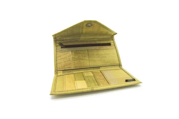 ECOMONKEY ECOMONKEY® Portemonnaie im Envelope Kuvert Design aus Bananenblättern, Gelb, – Produktbild 4 von 4
