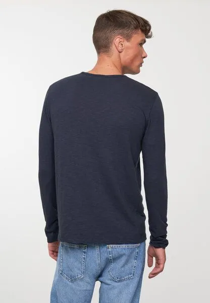 recolution Herren Slub Longsleeve aus Bio-Baumwolle - MACA - recolution, Dark navy (blau), – Produktbild 6 von 8