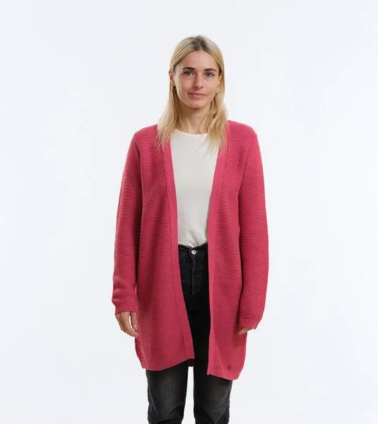 Gary Mash GARY MASH Long-Cardigan Alamo aus Biobaumwolle, Beere, – Produktbild 1 von 4