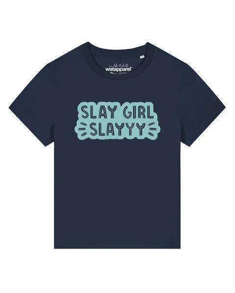 watapparel watapparel T-Shirt Frauen Slay girl, French navy, – Produktbild 1 von 2
