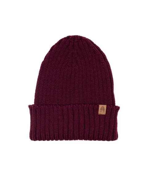 Kopyto Kopyto LUCHS – Gerippte Merino-Mütze aus 100 % RWS-Merinowolle, Maroon, – Produktbild 1 von 5