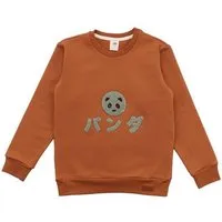 Walkiddy Kinder Sweatshirt GOTS zertifiziert – Braun mit Pandamotiv, weich & bequem | von Walkiddy – Produktbild 1 von 1