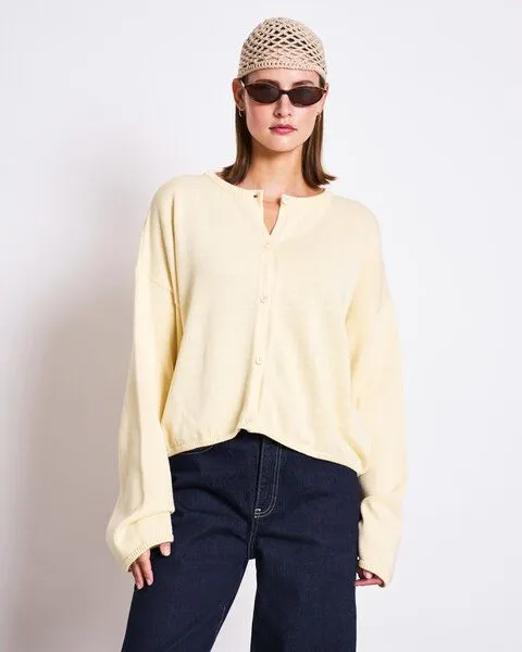 JAN N JUNE JAN N JUNE Strickjacke ASAS GOTS, Buttermilk, – Produktbild 1 von 3