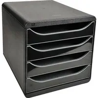 Exacompta Exacompta Schubladenbox Big Box Plus "Glossy", DIN A4+, 4 Schubladen offen, schwarz – Produktbild 3 von 3