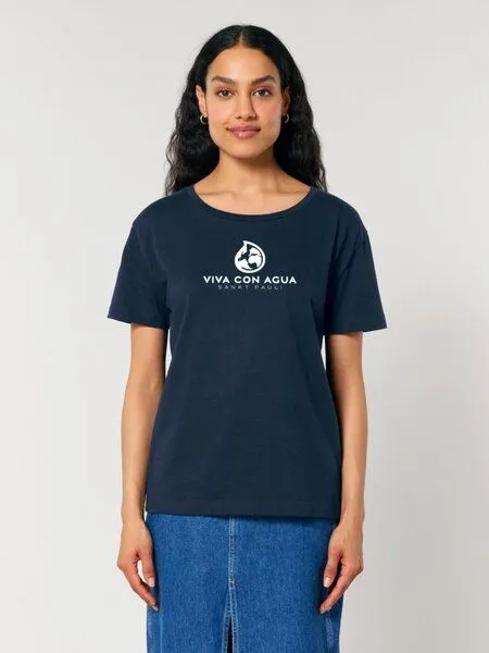 VIVA CON AGUA Biobaumwoll Damen T-Shirt mit Viva con Agua Logo – Produktbild 2 von 2
