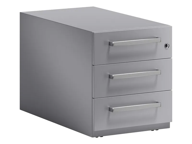 Bisley Bisley Rollcontainer "Note" mit Griff, 3 Schubladen T 77,5 cm silber – Produktbild 1 von 1