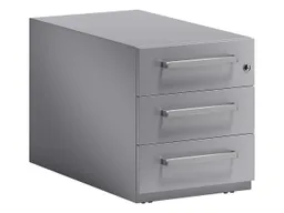 Bisley Bisley Rollcontainer "Note" mit Griff, 3 Schubladen T 77,5 cm silber – Produktbild 1 von 1