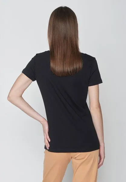 GreenBomb GREENBOMB Nature Mountain Stars Loves - Sportliches T-Shirt aus Bio-Baumwolle / hochwertiger Print / GOTS / Fair & Vegan, Schwarz (schwarz), – Produktbild 2 von 4