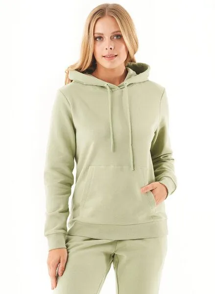 ORGANICATION ORGANICATION ESSENTIALS-HARRE-Soft Touch Hoodie aus Bio-Baumwolle, Grün(sage green), – Produktbild 1 von 4