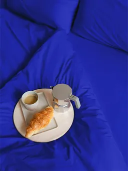 erlich textil erlich textil Cotton Select Spannbettlaken für Unisex aus Baumwolle in knallblau – Produktbild 1 von 1