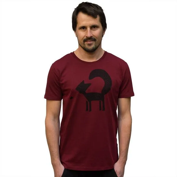 Cmig Cmig Herren T-Shirt Franzi Fuchs, Burgundy (rot), – Produktbild 1 von 2