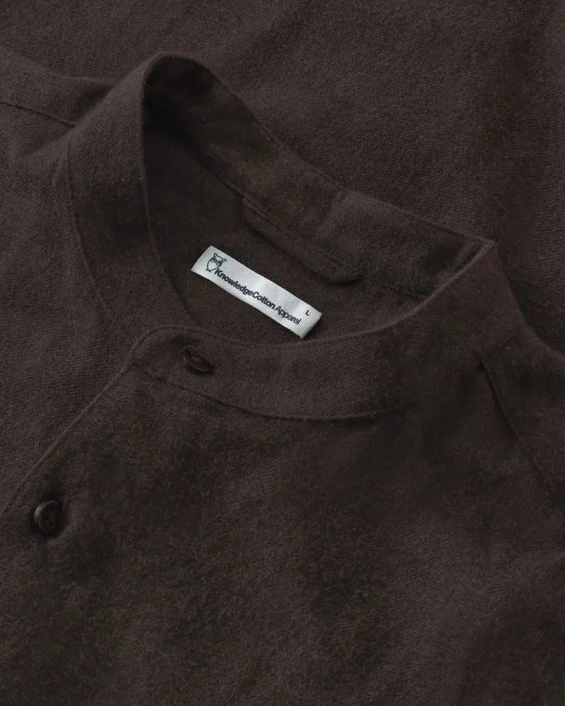 KnowledgeCotton Apparel KnowledgeCotton Apparel Herren vegan Flanellhemd Arch Chocolate Torte, Braun, – Produktbild 2 von 2