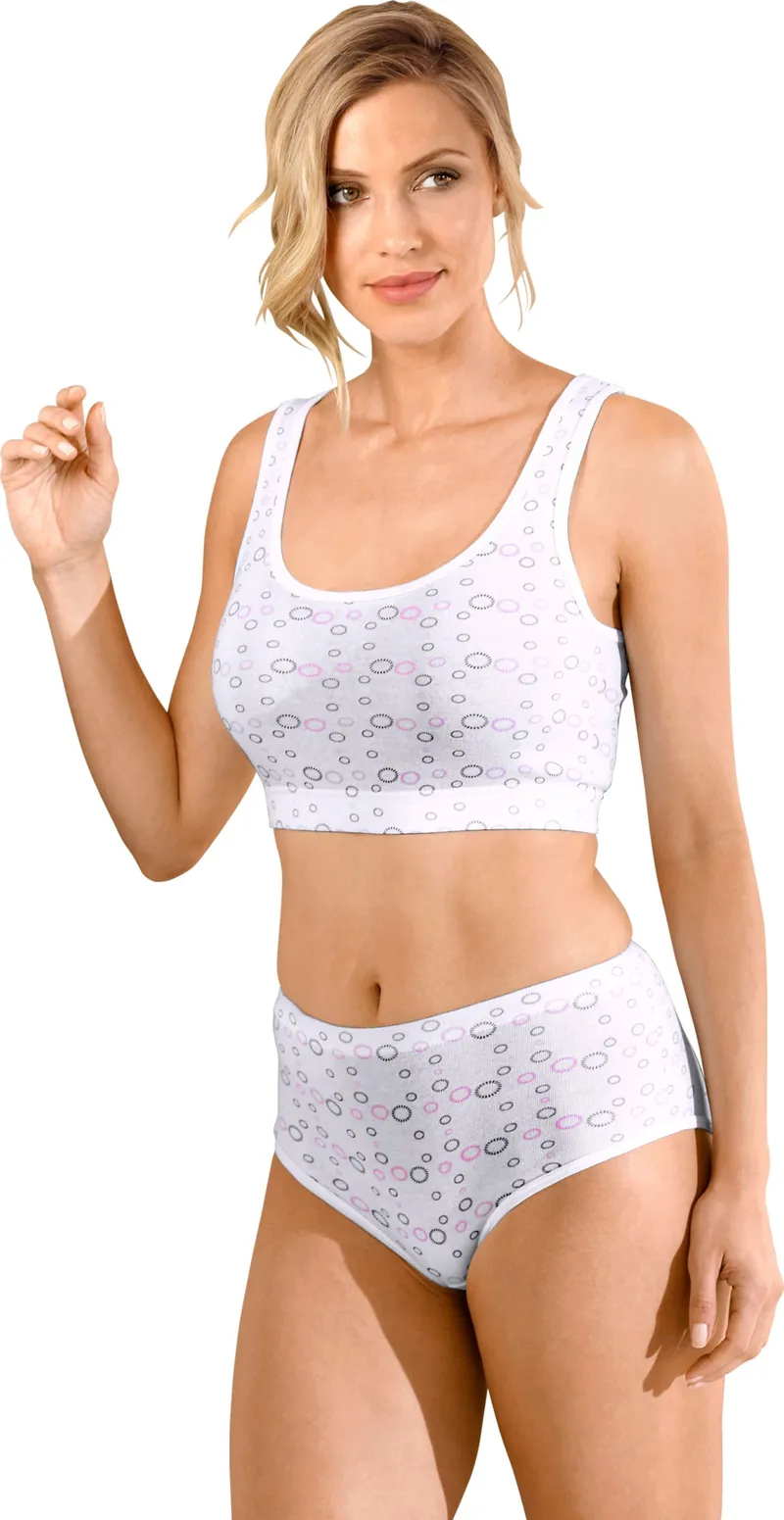 wäschepur Bustier weiß-bedruckt, Weiß-bedruckt, – Produktbild 3 von 3