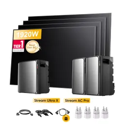 EcoFlow EcoFlow Stream Ultra X, All-in-One Speicher für Balkonkraftwerke, mit 4 x 480Wp Sunpro BC Bifazial Full Black Solarmodul, by Powerness - Stream Ultra X + 2 x Stream AC Pro | 7680Wh / 4 x Smart Plug / Selbstabholung – Produktbild 1 von 1