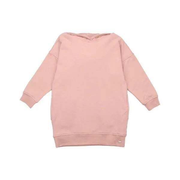 Walkiddy Kinder Kapuzenkleid GOTS zertifiziert, Bio-Baumwolle, rosa, „Cat Pink“, weich & bequem, Langarm – Walkiddy, Pink, – Produktbild 1 von 2