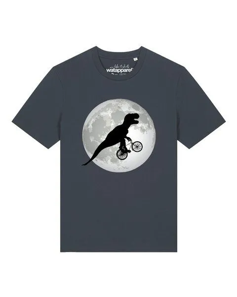 watapparel watapparel T-Shirt Unisex Flying TRex, India ink grey, – Produktbild 1 von 2