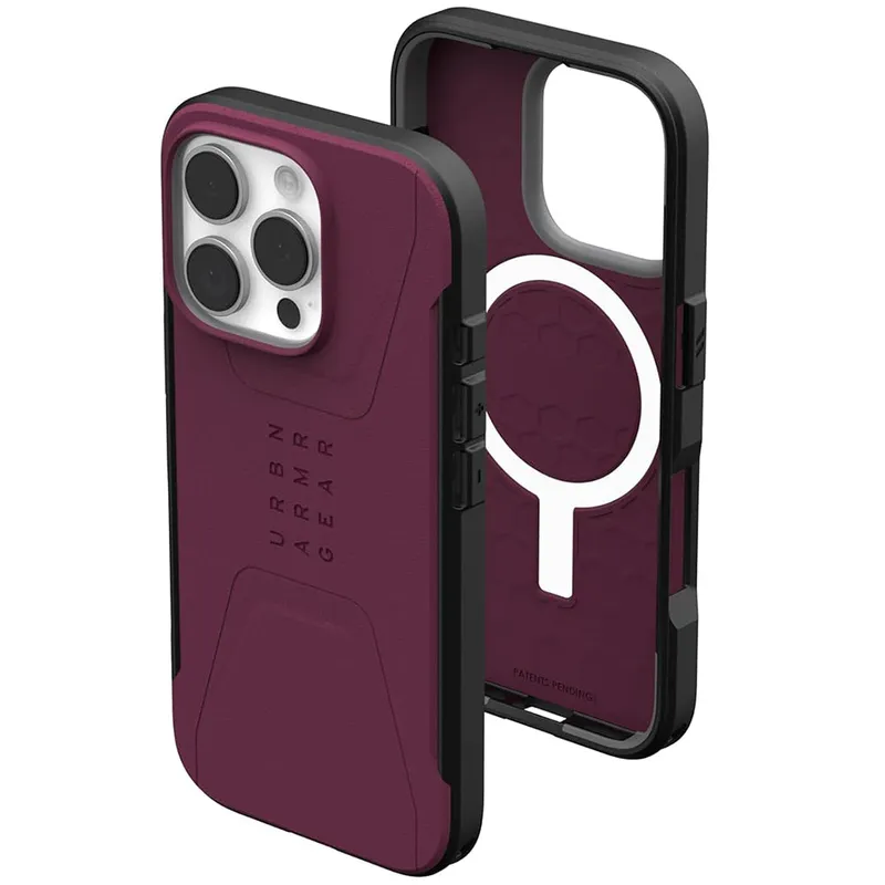 Urban Armor Gear MagSafe-Hülle für Apple iPhone 16 Pro, Urban Armor Gear, Civilian, Weinrot – Produktbild 1 von 1