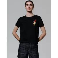 watapparel watapparel T-Shirt Frauen Gartenzwerg, Black, – Produktbild 1 von 1