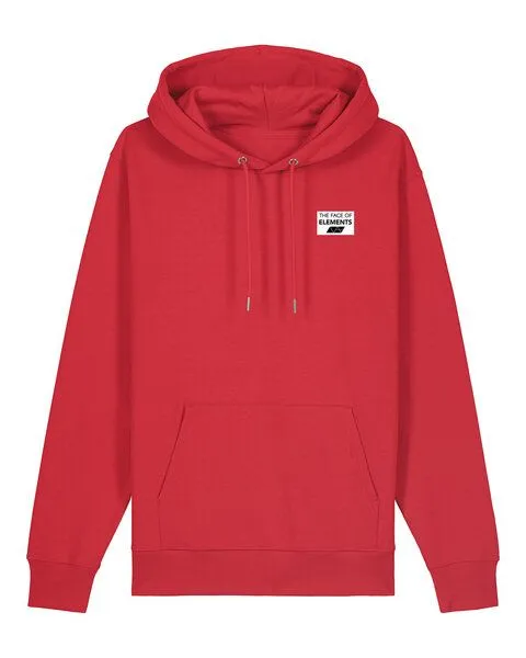 THE FACE OF ELEMENTS The Face of Elements Color Rush - Regular Fit Hoodie aus 100% Bio-Baumwolle, Signal red (rot), – Produktbild 1 von 3
