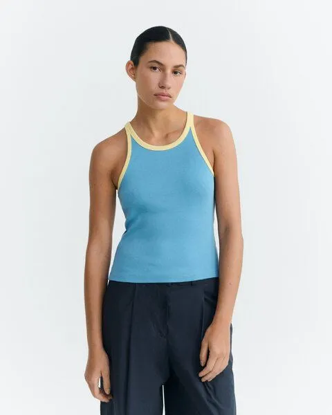 thinking mu thinking mu Harriet Top, Blau-gelb (dark dusk blue), – Produktbild 3 von 4