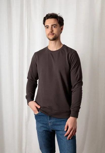 TORLAND TORLAND Leichter Pullover aus Bio-Baumwolle | PUNO, Braun (charcoal grey), – Produktbild 1 von 2