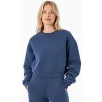 ORGANICATION ORGANICATION SILLIVIA | Essentials Crop-Sweatshirt aus Bio-Baumwolle und recyceltem Polyester, Navy, – Produktbild 1 von 1