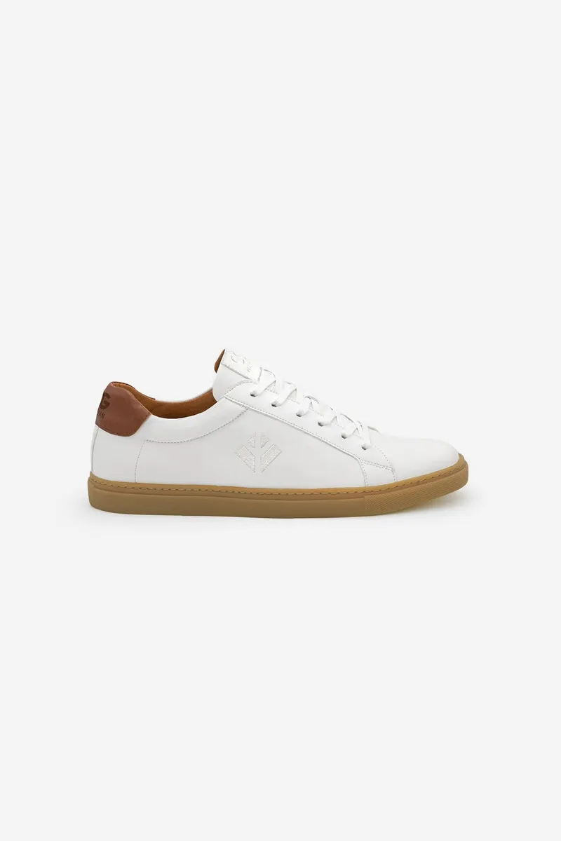 COG COG Herren vegan Sneaker Winton Weiß, Braun, – Produktbild 1 von 2