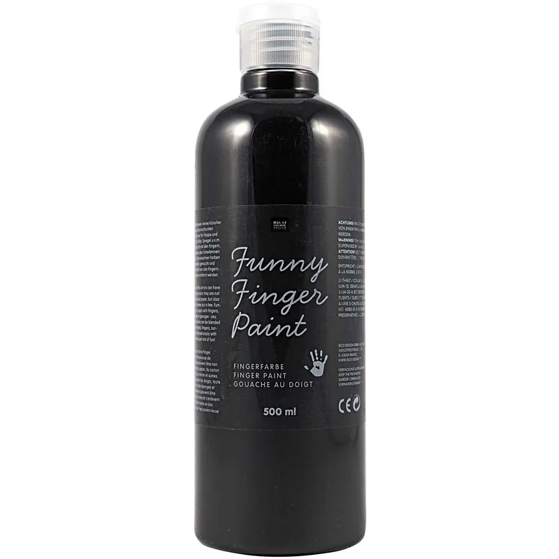 Rico Design Rico Design Fingerfarbe 500ml Schwarz, Schwarz, – Produktbild 1 von 1