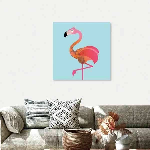 Photocircle Photocircle Poster / Leinwandbild - Kinderzimmer-Flamingo – Illustration für Kinder – Produktbild 4 von 4