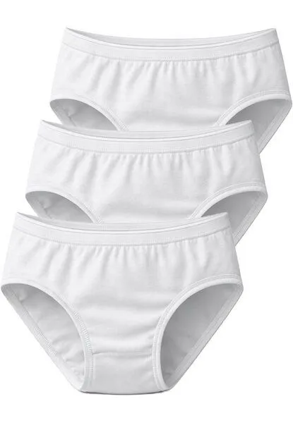 Haasis Bodywear Haasis Bodywear Damen Maxi Slip m. Glanzgummi, 3er Pack, Bio Baumwolle, Weiss, – Produktbild 1 von 4