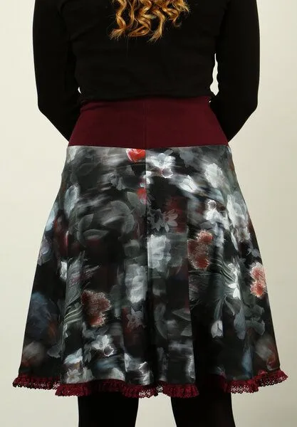 Die rote Zora Die rote Zora Glockenrock Rosen Bordeaux – Produktbild 4 von 4