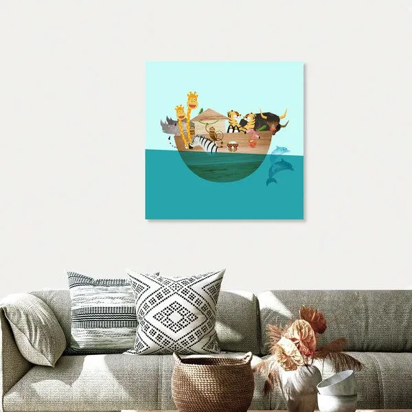 Photocircle Photocircle Poster / Leinwandbild - Arche Noah – Illustration für Kinder – Produktbild 4 von 4