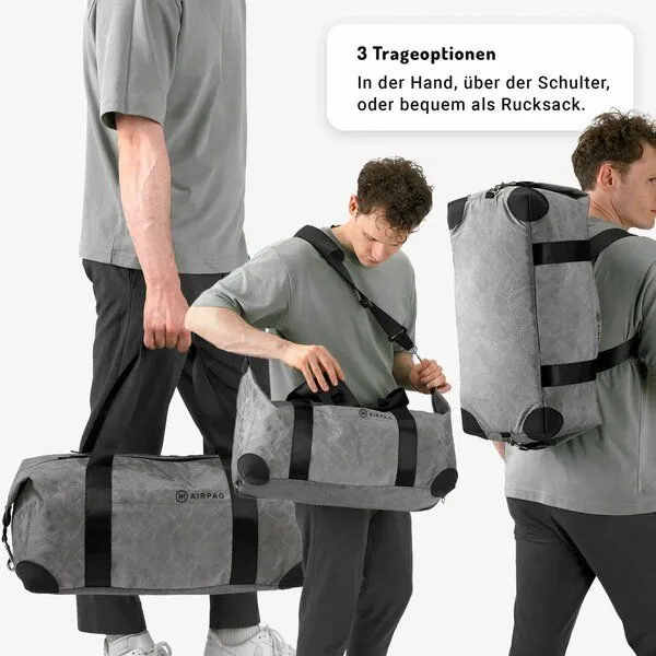 Airpaq Airpaq Weekender aus Autoschrott, Grau, – Produktbild 3 von 4