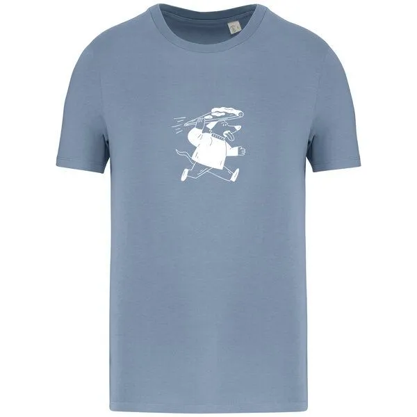 Greenspired Greenspired Basic Bio T-Shirt Pizzadog Nr. 4 ( 155g/m² XXS - 5 XL, Hellblau, – Produktbild 1 von 1