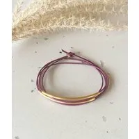 pikfine pikfine Tube Armband “Tingval” // vergoldet, Aubergine, – Produktbild 1 von 1