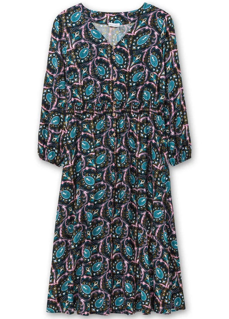 sheego by Joe Browns Maxikleid, Schwarz-gemustert, – Produktbild 1 von 2