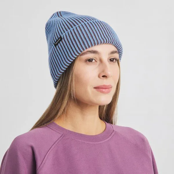 Dedicated Dedicated Strickmütze Hevaman Beanie, Blau braun, – Produktbild 1 von 3