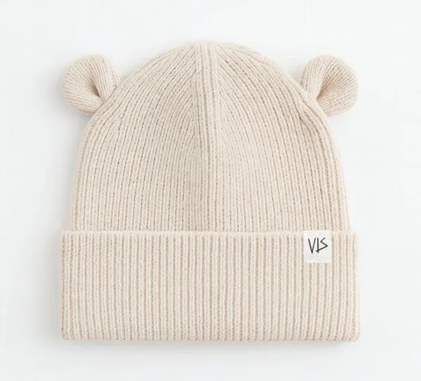 vis wear vis wear Bear Organic Baby Mütze, Natural, – Produktbild 1 von 2