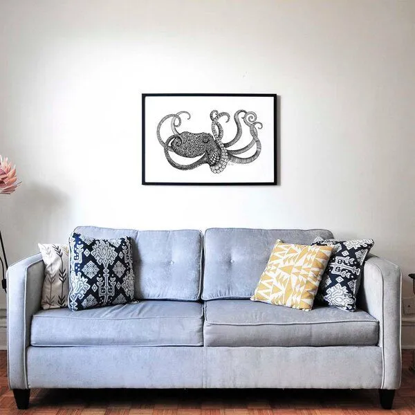 LIGARTI Kunstdruck »Oktopus« von LIGARTI | A4, A3 oder A2 | Wandbild | Poster | Kunst – Produktbild 4 von 4