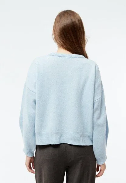 Givn Berlin Givn Berlin Cropped Strickpullover GBJELLA aus recyceltem Wollgemisch, Light blue, – Produktbild 3 von 4