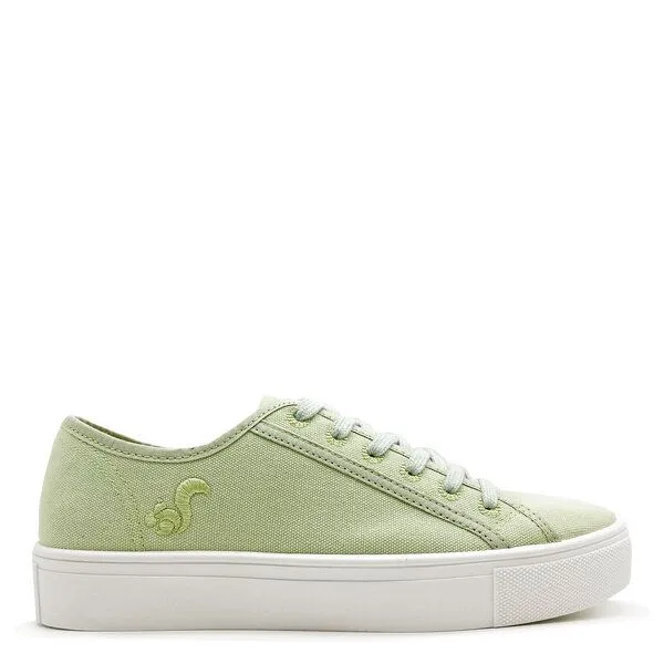 thies Veganer Sneaker "thies ® Natural Dye Plain" aus Biobaumwolle, Light green (hellgrün), – Produktbild 1 von 4
