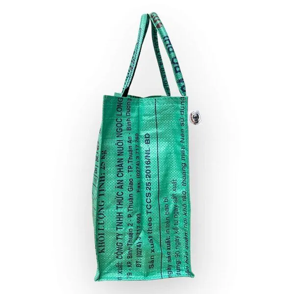 Beadbags Beadbags Einkaufstasche Ri94 recycelter Reissack, Mittelgrün (2), – Produktbild 3 von 3
