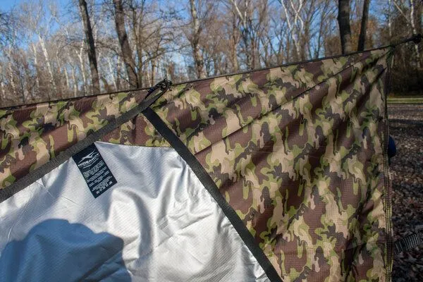 Hideaway Outfitters Hideaway Outfitters Hideaway UV Tarp 4 x 4 Meter, Zeltplane mit thermo Isolierung Camouflage – Produktbild 3 von 4