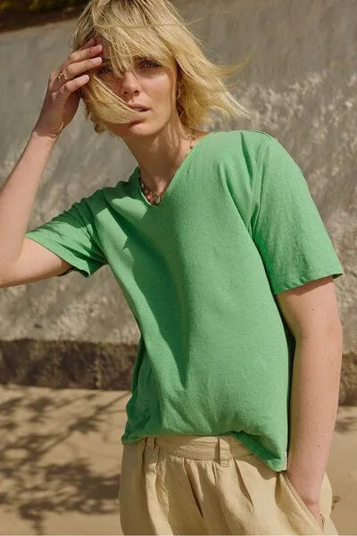 Tranquillo Tranquillo Jerseyshirt Liiz aus Leinen - peppermint green – Produktbild 3 von 6