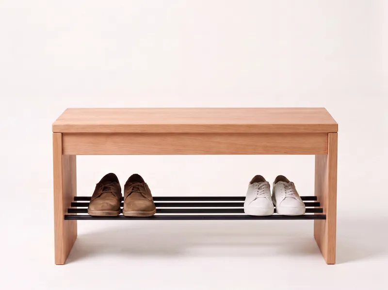 allnatura Schuhbank "Tenero" | 82 cm | Wildeiche, Braun, – Produktbild 2 von 2