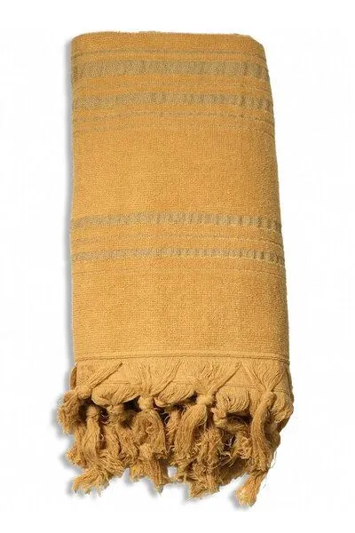 Karawan authentic Karawan authentic Fouta / Hammamtuch aus Biobaumwolle - Dolce Collection, Citrine (gelb), – Produktbild 2 von 2